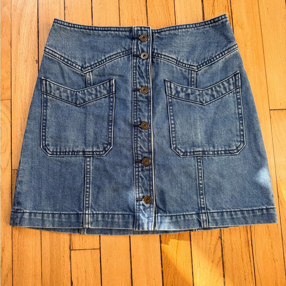 Free People A-line denim Mini skirt
 Sz 2